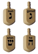 Traditional Hebrew Dreidel Symbols