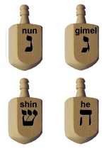 Traditional Hebrew Dreidel Symbols
