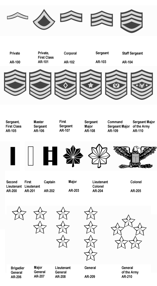 Army Insignia Pictures U.S. Army rank insignia and service specialty badges for laser engraving