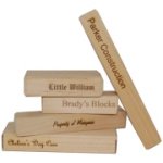 Wood Blocks Personalized by Laser Engraving