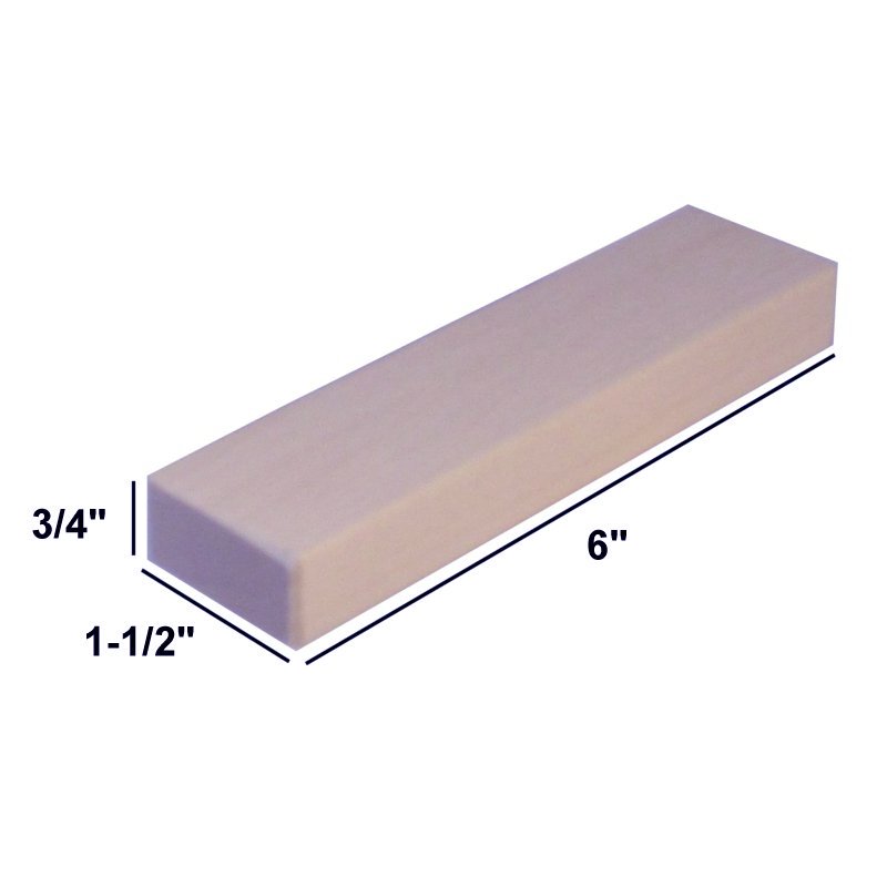 Rectangular Natural Wood Block 3 4 X 1 1 2 X 6 Pack Of 10 Rectangular Wood Blocks