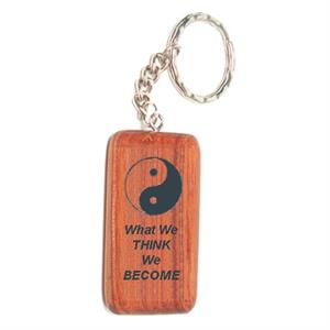 Laser Engraved Rosewood Keychain - Style #5