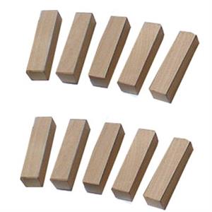 Rectangular Wood Block - 3/4 x 3/4 x 3. Pack of 10