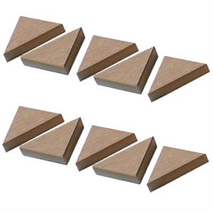 Triangular Wood Blocks 3/4" x 1-1/2" x 3". Pack of 10