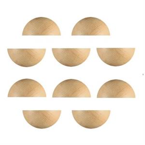 Half-Round Dome Natural Wood Block - 3/4 x 1-1/2. Pack of 10