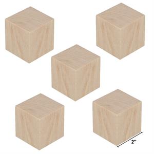 Wood Block Cubes - 2 x 2 x 2. Pack of 5 Wood Block Cubes - 2 x 2 x 2. Pack of 5