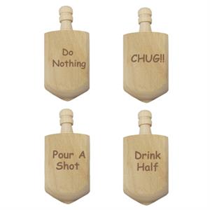 Dreidel Drinking Game with Personalized Top - Traditional Edition Dreidel Drinking Game with Personalized Top - Traditional Edition