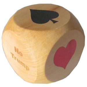Humongous 2-1/2" Faceted Hardwood Suit Marker Cube with Inlaid Faces Humongous 2-1/2" Faceted Hardwood Suit Marker Cube with Inlaid Faces