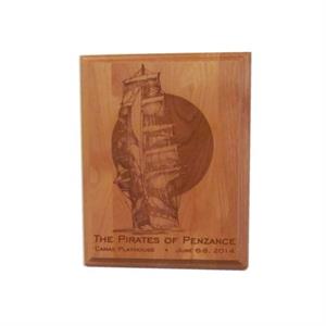 Laser Engraved 9 in. x 12 in. Plaque, Portrait Orientation