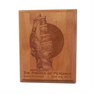 Laser Engraved 10-1/2 in. x 13 in. Plaque, Portrait Orientation