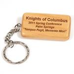 Laser Engraved Maple Keychain - Style #1