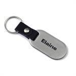 Brushed Stainless Steel Keychain, Layout Style #1