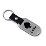 Brushed Stainless Steel Keychain, Layout Style #5