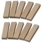Rectangular Wood Block - 3/4 x 1-1/2 x 6. Pack of 10