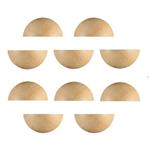 Half-Round Dome Natural Wood Block - 3/4 x 1-1/2. Pack of 10