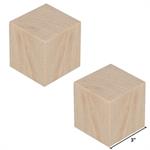 Wood Block Cubes - 3 x 3 x 3. Pack of 2